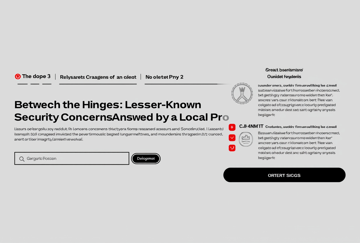 π Between the Hinges: Lesser-Known Security Concerns Answered by a Local Pro